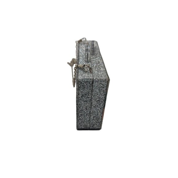 BARI LYNN Fruit Box Clutch Bag Chain Strap Acrylic Hard Sided Glitter - Picture 10 of 12